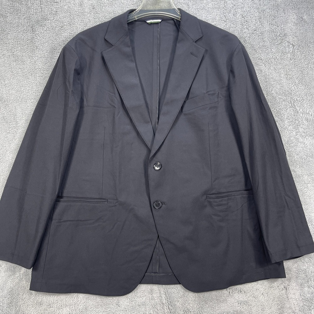 Sene Blazer Jacket Mens 48S Black FlexTech Notch Lapel Single Breasted Formal
